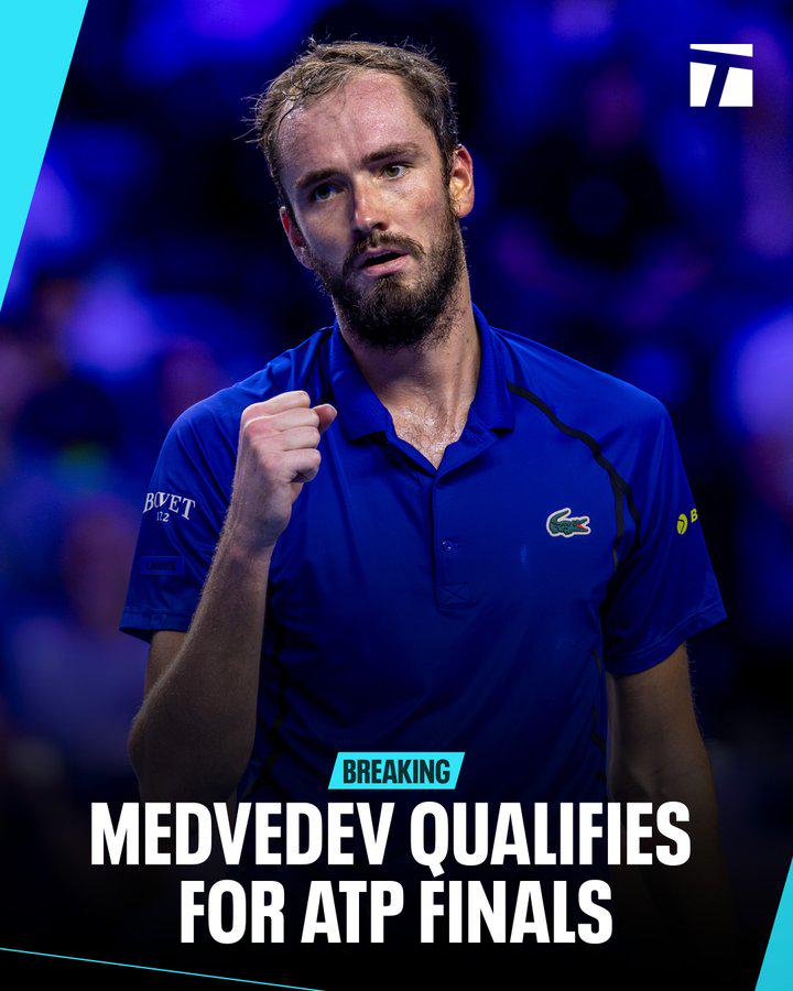 Daniil Medvedev will make his seventh career appearance in the year-end finals!